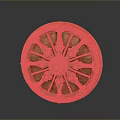 Ancient Wooden Wheel With Intricate Carved Spokes And Decorative Design