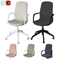 Modern Desk Chair Set With Various Colors Swivel Wheels And Armrests