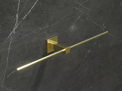 Modern Minimalist Gold Brass Wall Lamp For Bathroom Marble Wall Decor 3d model