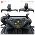 Other Drones Quad Rotorcraft Fan Flying Aircraft 3d model