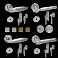 Swing Door Hardware With Various Handles Locks And Silver Gold Components