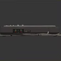 SONYONIC Electronic Device With Gray Body Green Panel Knobs Buttons And Power Cable
