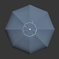 Outdoor Blue Patio Umbrella With Metal Pole For Garden Furniture Shade