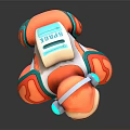 Modern game character cartoon monkey animation monkey 3d model