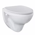 Sleek White Wall Mounted Toilet with Modern Design and Clean Lines in Bathroom