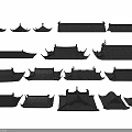 Traditional Chinese Architectural Roof Components With Various Curved Eave Designs