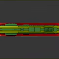 Indian Railways Green Red Locomotive Model With Yellow Railings And Detailed Design