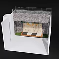Outdoor Recreational Climbing Wall With Brick Wall Background Colorful Holds And Safety Mats