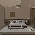 Elegant New Chinese Style Double Bed With Cozy Full Bedroom Furniture And Home Decoration