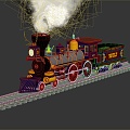 Retro Toy Train Toy 3d model