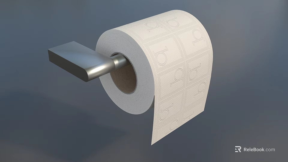 Bathroom Toilet Paper Roll with Sturdy Metal Holder for Modern Home Use 3d model 