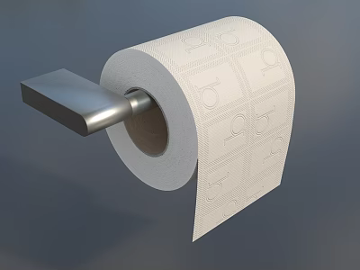 Bathroom Toilet Paper Roll with Sturdy Metal Holder for Modern Home Use 3d model