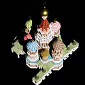 Ancient Historic Building With Colorful Domes Golden Onion Top Crosses Intricate Carvings And Layered Design