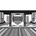 Pavilion View Wall 3d model