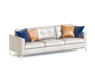 modern three-seat sofa leisure sofa double sofa 3d model