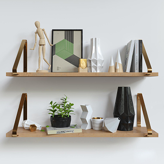 Modern Wall Shelf Storage Rack 3d model