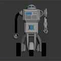 modern robot unicycle robot twin-wheeled robot 3d model
