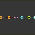 Colorful Magical Staffs with Unique Designs and Vibrant Decorative Elements