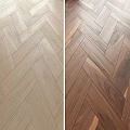 Herringbone Wooden Flooring Components With Light And Dark Color Patterns Design 3d model