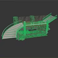 Rustic Stone Wall Structure With Curved Stairs Metal Railing And Stone Platform