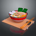 The image provided focuses on a bowl of ramen with ingredients like noodles eggs and seaweed and there are no animals shown so it's impossible to generate an animal-centered title based on the picture.