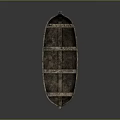 Old Rustic Wooden Boat As Traditional Water Transport With Wooden Planks Structure