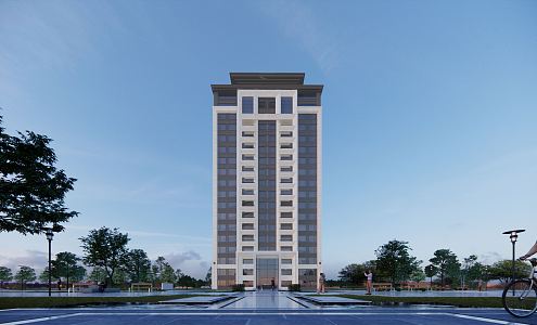 New Chinese Residential Building New Asian High-rise Residential Building 3d model