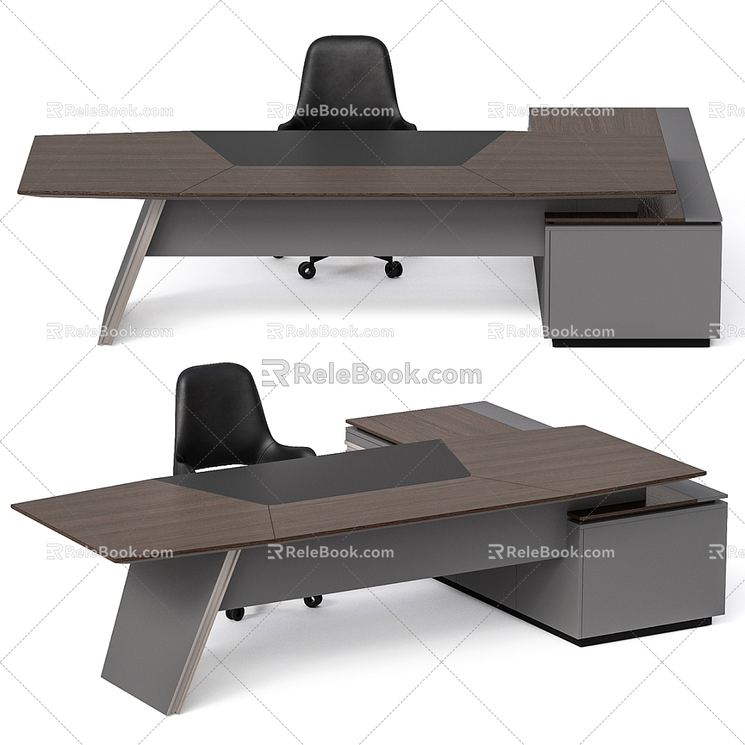 Modern Table and Chair Combination Table and Chair Office Baxter Collet 3d model