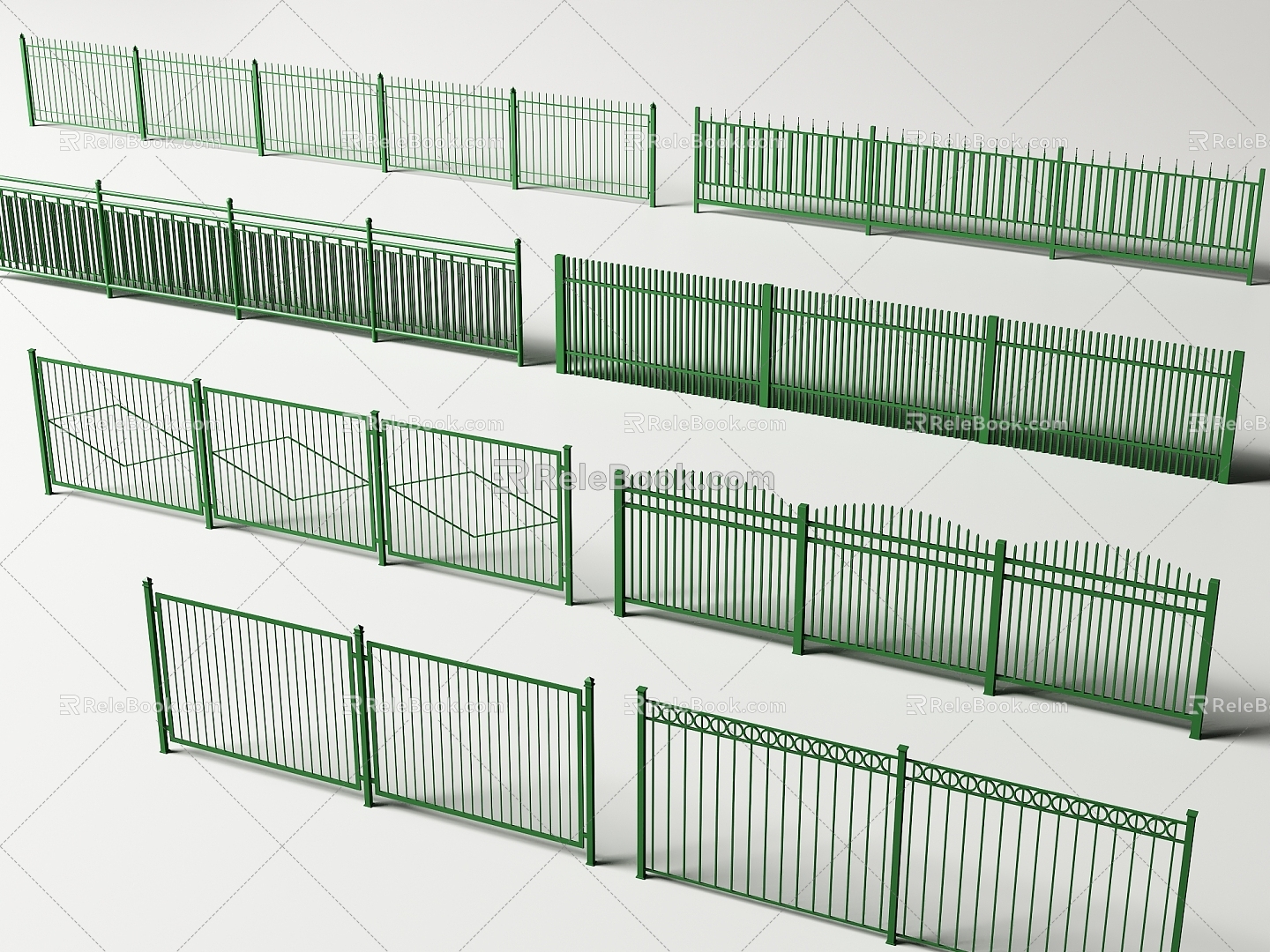 Modern guardrail fence fence fence fence fence fence fence fence fence 3d model