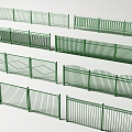 Modern guardrail fence fence fence fence fence fence fence fence fence 3d model