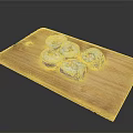 Perfectly Fresh Delicious Sushi Rolls Arranged on Natural Wooden Cutting Board