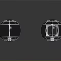 Cartoon Scene Of Futuristic Transparent Spherical Cabins With Metal Frames White Cylindrical Section And Reflections