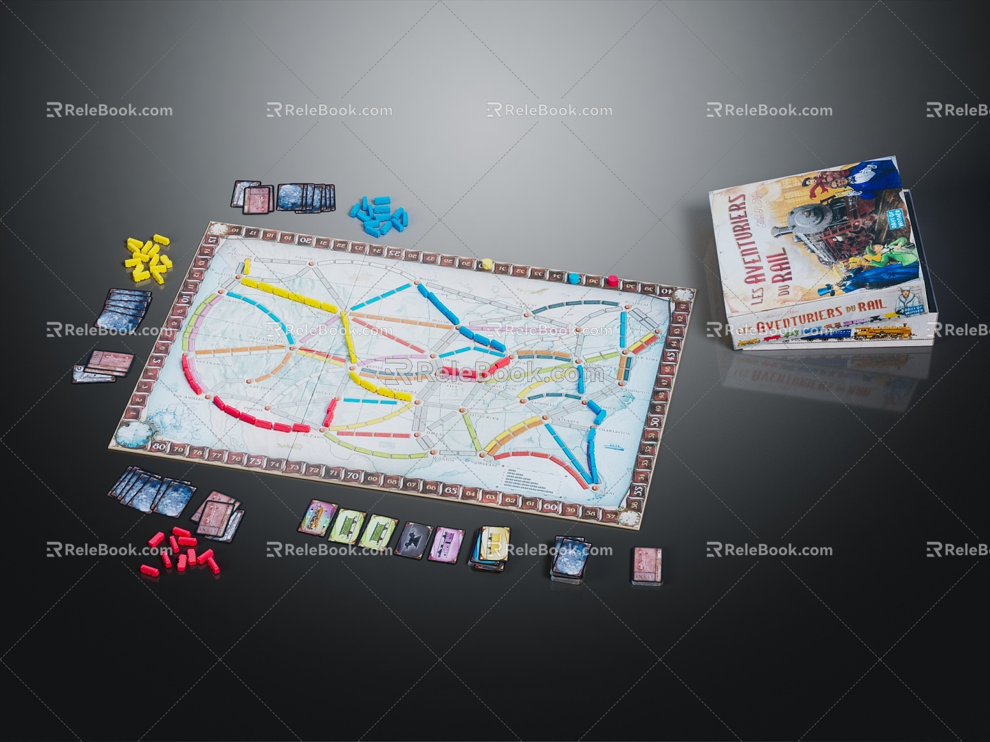 Modern Board Card Game Board Game 3d model