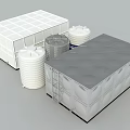 Industrial Equipment Water Storage Tanks Various Sizes Shapes with Ladders and Covers
