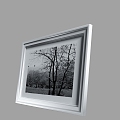 Modern photo frame bookshelf art ornaments 3d model