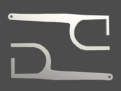 High Quality Steel Hardware Tools with Curved Design and Functional Holes for Professional Use 3d model