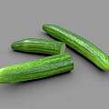 Fresh Green Cucumbers Whole And Sliced Showing Crisp Interior On Gray Background