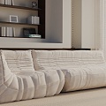 Three-seat sofa 3d model