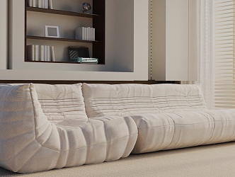 Three-seat sofa 3d model