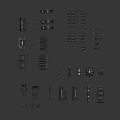 Modern Sci-Fi Equipment Sci-Fi Components High-Tech Components 3d model