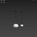 Modern White Round Dome Pendant Lights with Thin Black Wires Hanging on Gray Background FLUID