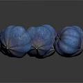 Fresh Blue Plant Fruits With Round Shape And Smooth Surface On White Background
