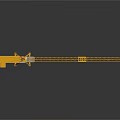 Yellow Tower Crane With Long Boom Base And Hanging Hook On Dark Background