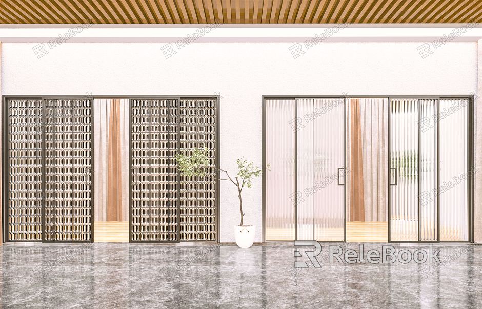 Modern sliding door Changhong glass sliding door model