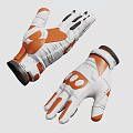 White And Orange Athletic Gloves With Reinforced Palms Breathable Design For Active Sports