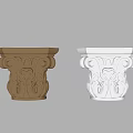 Gold and White Ornate Carved Decorative Components for Interior Decoration