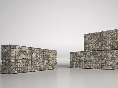 Modern wall gabion wall 3d model Modern wall gabion wall 3d model
