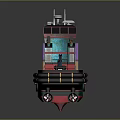 3D Rendered Cargo Ship With Colorful Containers And Unique Design