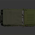 Military Green Off Road Vehicle With Canvas Top And Classic Design Features