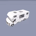 White RV Design With Large Windows And Spacious Interior For Travel